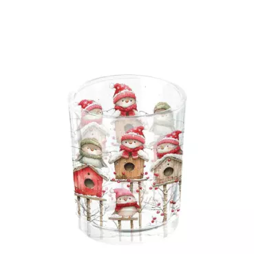 Ambiente Tea Light Holder Birdhouse Quartet White