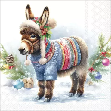 Ambiente Lunch Serviette 33 x 33 cm pro Stück Wooley Donkey