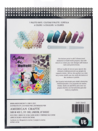 Preview: American Crafts Vicki Boutin Mixed Media Metallic Texture Paste Set