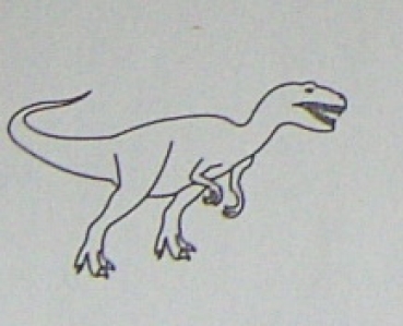Preview: Doppelseitiger Stempel Allosaurus