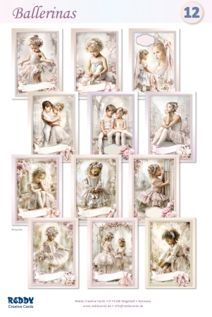 Reddy Cards Bastelset für 12 Karten Ballerinas