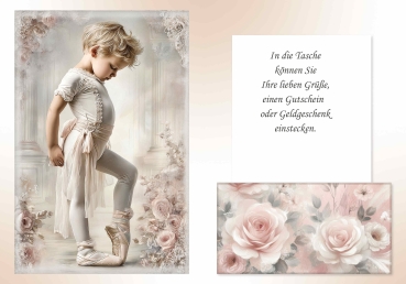 Preview: Reddy Cards Bastelset für 12 Karten Ballerinas