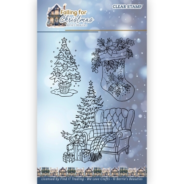 Berries Beauties Clear Stamps Falling for Christmas Chair