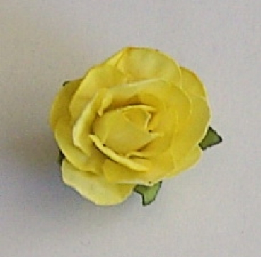 Rosenblüte 3 x 1,8 cm gelb