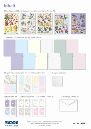 Preview: Reddy Cards Bastelset Blumengrüße