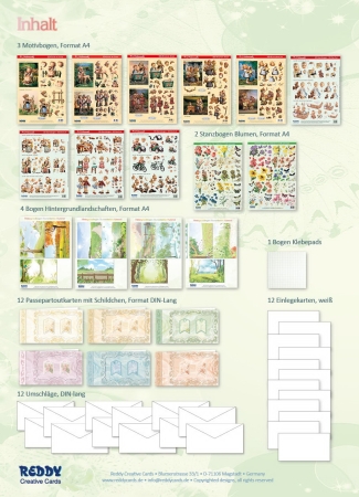 Preview: Reddy Cards Bastelset Blumenkarten Hummel, DIN-lang