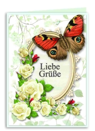 Preview: Reddy Cards Grußkarten-Set, Blumen und Schmetterlinge 1