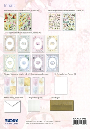 Preview: Reddy Cards Grußkarten-Set Blumenbouquets