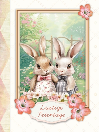 Reddy Cards Buchkarten Hasenfamilie