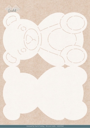 Card Deco Stencil Schablone Teddy A4