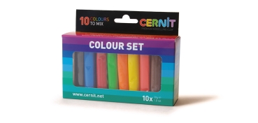 Cernit Multicolor Set mit 10 Farben 10 x 30 Gramm