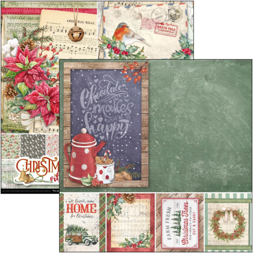 Preview: Ciao Bella Paper Pad 8 x 8 Inch Christmas Vibes