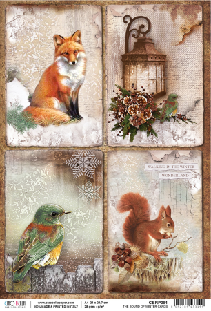 Ciao Bella Rice Paper A4 The Sound of Winter Cards