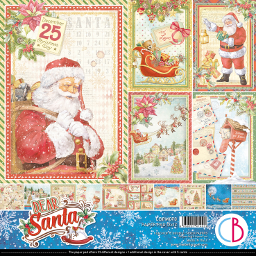 Ciao Bella 12 x 12 Inch Paper Pad Dear Santa