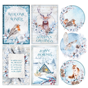 Preview: Ciao Bella 6 x 6 Inch Fussy Cut Pad Winter Journey