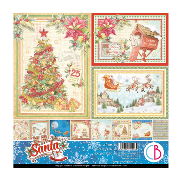 Ciao Bella 8 x 8 Inch Paper Pad Dear Santa