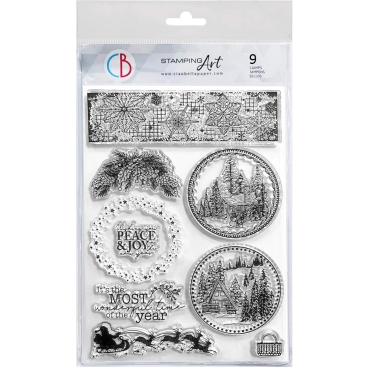 Ciao Bella Clear Stamp Set Transparente Stempel Winter Landscape Balls