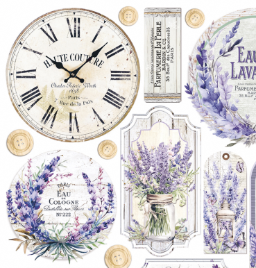Preview: Ciao Bella 6 x 6 Inch Vellum Fussy Cut Morning in Provence