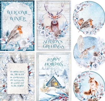 Preview: Ciao Bella Paper Vellum Paper Patterns A4 Winter Journey