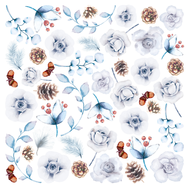 Preview: Ciao Bella Paper Vellum Paper Patterns A4 Winter Journey