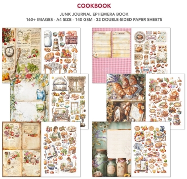 Preview: Ciao Bella Paper Ephemera Book A4 Cookbook