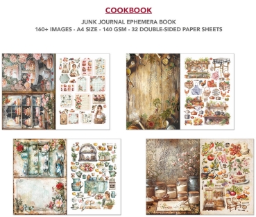Preview: Ciao Bella Paper Ephemera Book A4 Cookbook