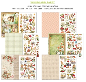 Preview: Ciao Bella Paper Ephemera Book A4 Woodland Party