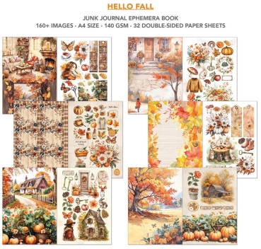 Preview: Ciao Bella Paper Ephemera Book A4 Hello Fall