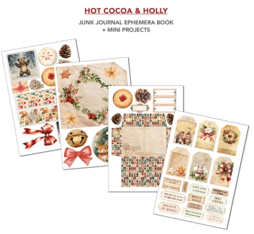 Ciao Bella Paper Ephemera Book A4 Hot Cocoa and  Holly