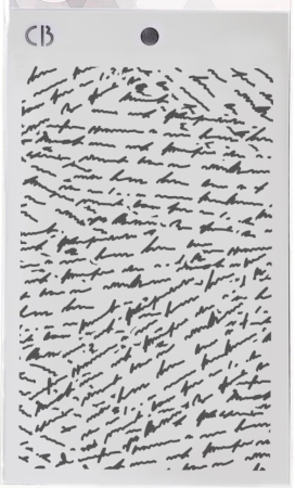 Ciao Bella Paper Texture Stencil Schablone 5 x 8 Inch Handwritten