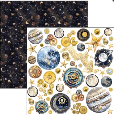 Preview: Ciao Bella Paper Fussy Cut Pad 6 x 6 Inch Celestial