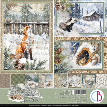 Ciao Bella Paper 8 x 8 Inch Pad Forest Tales