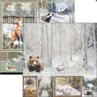 Preview: Ciao Bella Paper 8 x 8 Inch Pad Forest Tales