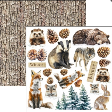 Preview: Ciao Bella Paper 6 x 6 Inch Fussy Cut Pad Forest Tales