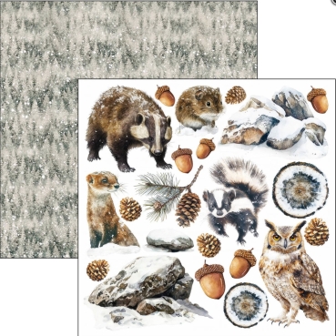 Preview: Ciao Bella Paper 6 x 6 Inch Fussy Cut Pad Forest Tales