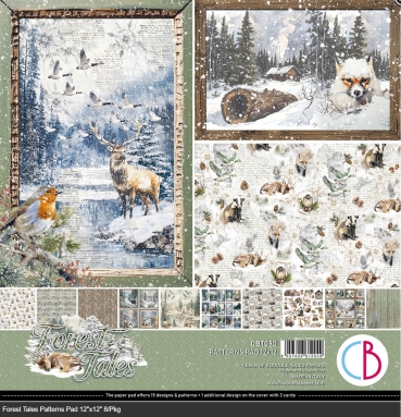 Ciao Bella Paper 12 x 12 Inch Patterns Pad Forest Tales