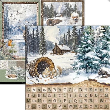 Preview: Ciao Bella Paper 12 x 12 Inch Patterns Pad Forest Tales