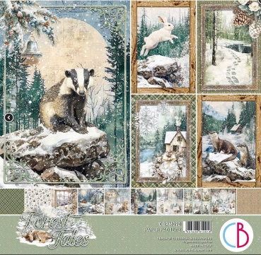 Ciao Bella Paper 12 x 12 Inch Paper Pad Forest Tales