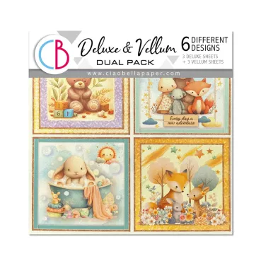 Ciao Bella Lunibloom 6 x 6 Inch Deluxe Paper Pearl & Vellum Dual Pack Mixed