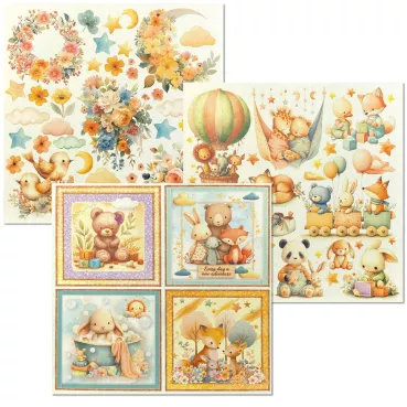Preview: Ciao Bella Lunibloom 6 x 6 Inch Deluxe Paper Pearl & Vellum Dual Pack Mixed