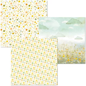 Preview: Ciao Bella Lunibloom 6 x 6 Inch Deluxe Paper Pearl & Vellum Dual Pack Mixed