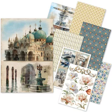 Ciao Bella Paper Rice Paper Reispapier A5 Mixed A Walk in Venice