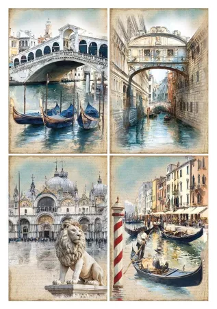 Ciao Bella Paper Rice Paper Reispapier A5 Mixed A Walk in Venice