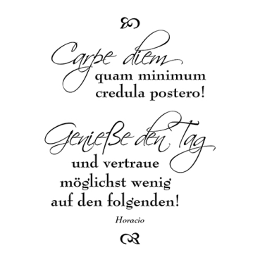 Stempel Clear Transparentstempel Carpe Diem