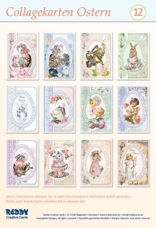 Reddy Cards Collage Karten Ostern Set für 12 Karten