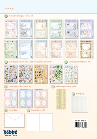 Preview: Reddy Cards Collage Karten Ostern Set für 12 Karten