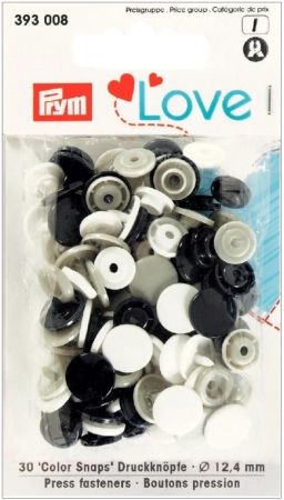 Prym Love Druckknopf Color KST 12,4 mm marine / grau / weiß