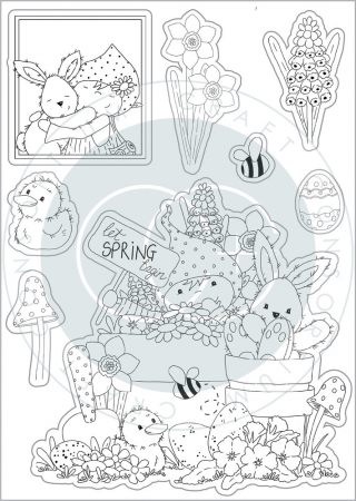 Preview: Craft Consortium Clear Stamp Transparente Stempel Let Spring Begin