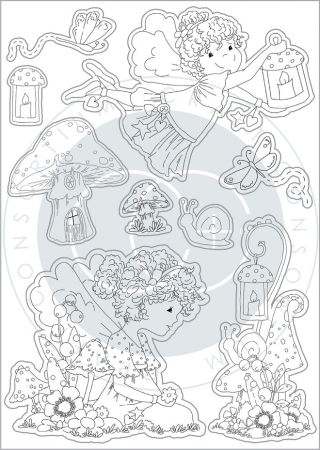 Preview: Craft Consortium Clear Stamps Fairy Wishes Friends