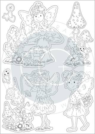 Preview: Craft Consortium Clear Stamps Fairy Wishes Flowers